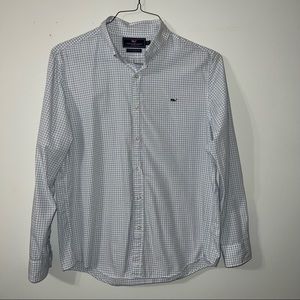 Vineyard Vines Whale Shirt in Blue Check